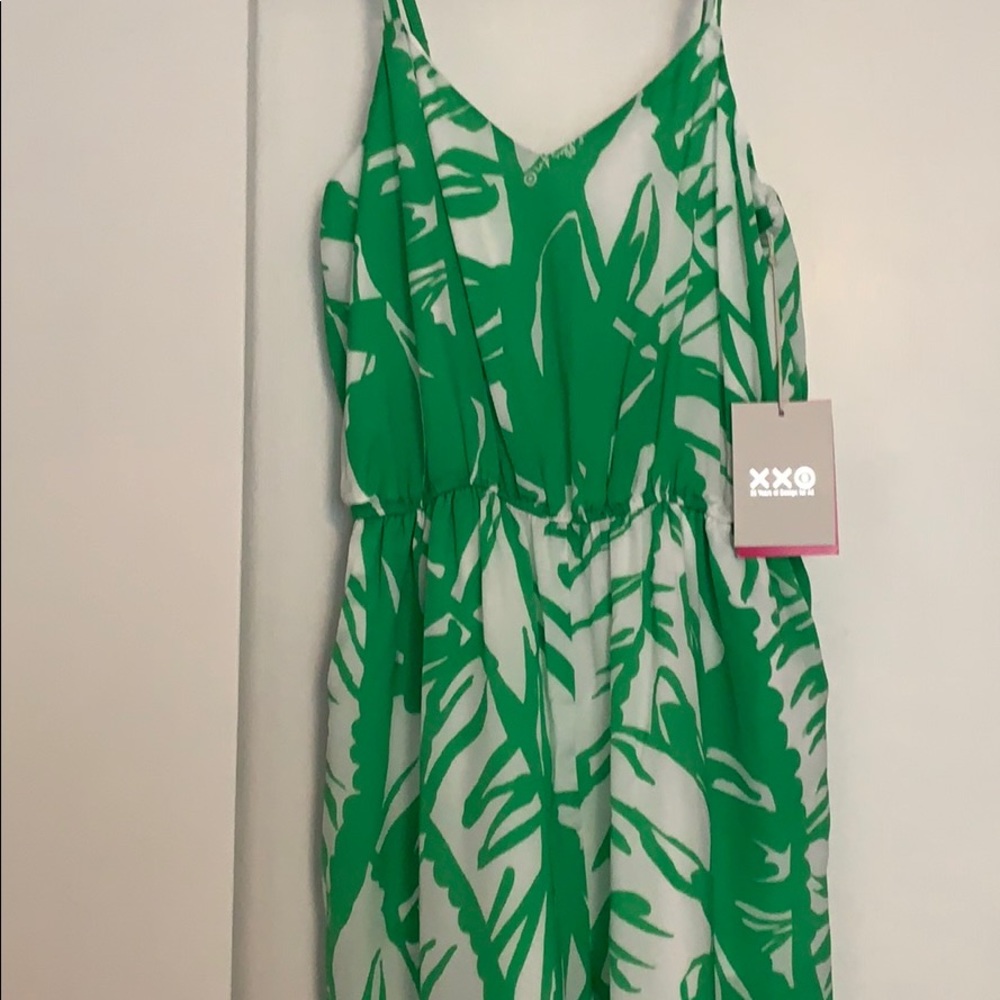Lily Pulitzer green and white jumpsuit